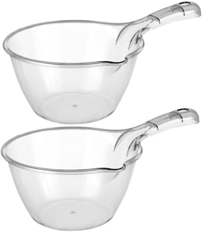 Cabilock 2piezas Cucharones De Plástico Para Agua Cucharón De Cocina y Baño Diseño Ergonómico