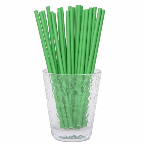 200 cannucce di carta biodegradabili per feste, compleanni, decorazioni natalizie, colore verde