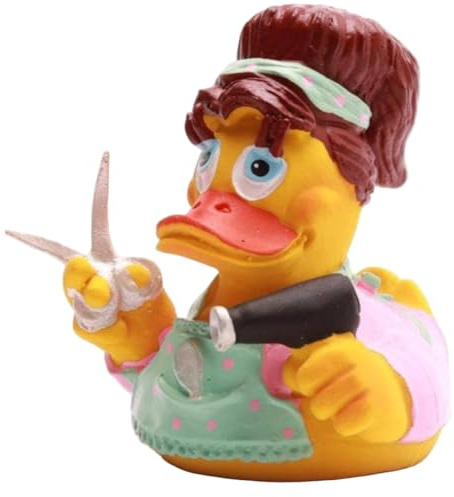 Duckshop I Badeente Friseuse - lila I Quiescheente I Quietscheentchen I Geschenk für Friseure I Präsent Sammler (Duckshop I Badeente Friseuse -pink-)