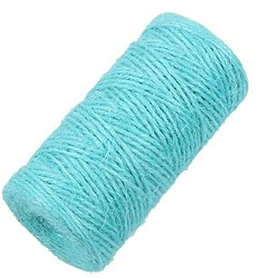 QUMIIRITY Cuerda de Cáñamo Azul de 100 M para Manualidades y Decoración de Habitaciones, Cuerda Que Se Puede Cortar Libremente para Etiquetas de Obsequio