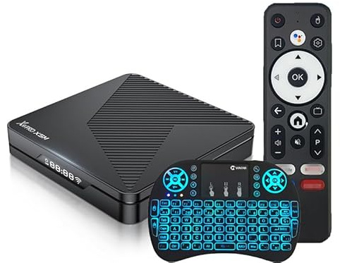 CHROX Android 14.0 TV Box, X88 PRO X5M Set-Top Box S905X5M Quad-Core Support 2.4Ghz/5Ghz Wifi Bluetooth 4.0, 4K HD Smart TV Box,2GB+16GB