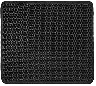Tapis de litière en nid d'abeille double couche et contrôle des éclaboussures d'eau lavable XS-XXL