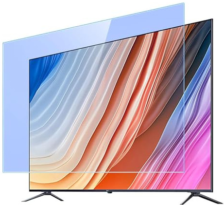 Anti Blue Light TV Screen Protector 65 Inch PET TV Screen Protector High Definition Scratch-Resistant Anti-Glare & Easy Installation for LED/LCD Smart TVs(65inches frameless 1440 * 809)