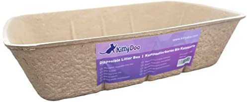 KittyDoo Arenero para Gatos Inodoro, Bandeja desechable, respetuosa con el Medio Ambiente Eco-Friendly - Aseo Gatos (1 Unidad)