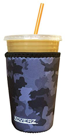 Funda de neopreno para café helado de Koverz – Funda aislante para bebidas frías, portavasos de neopreno – Funda de café Starbucks, McDonalds, funda de café Dunkin Coffee – elegir tamaño y color