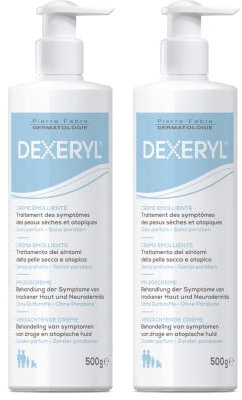 Dexeryl Creme 2x 500g: Pflege und Schutz für trockene Haut insbesondere bei verschiedenen Hauterkrankungen wie Neurodermitis. Parfümfrei und ohne Parabene