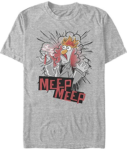 Disney Muppets Beaker Meep Men's Tops Short Sleeve Tee Shirt, Athletic Heather, 3XL