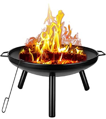 OVEEN JJFIRE Foyers extérieurs, Puits de feu, Simple Portable Barbecue à Domicile Brasero Chauffage d'hiver Poêle Noir Charbon de Bois d'extérieur Chauffage intérieur Cheminée brûlante