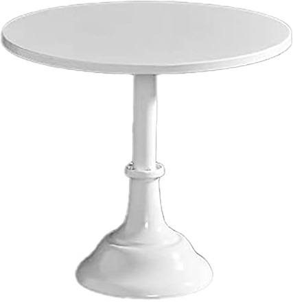 Qcwwy Tortenständer, Runder Tortenständer für Hochzeiten, Partys, Jubiläen, Metall-Tortenständer Im Europäischen Stil, Rutschfest (Großes Weiß)
