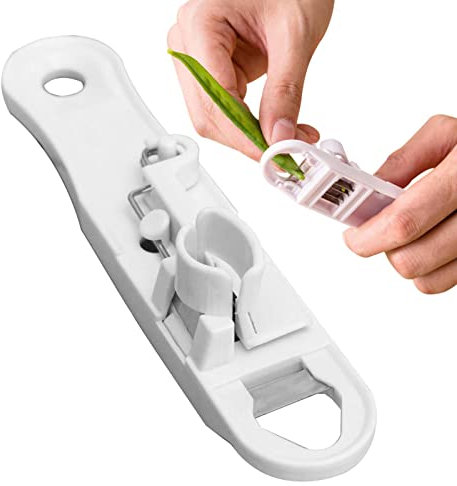 Firulab 2 Herramienta judías Verdes - Cortador portátil para judías Verdes | Trituradora Herramienta Cocina Material Calidad alimentaria Rebanadora habichuelas Blanca
