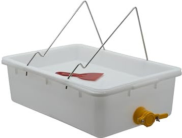 Entdeckelungsgeschirr Komplett mit Kunstoff Filter und Quetschhahn Waben / Rähmchen entdeckeln vor dem Honig Schleudern Entdecklungswanne (1 Personen Ständer)