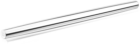 Rolling pin, Smooth Stainless Steel Rolling Pin, Tapered Design Bread Roller Pin，Rolling Pin for Baking Fondant, Pizza, Pie, Pastry, Pasta, Dough, Cookies, 16.7-inch Large Roller Pin