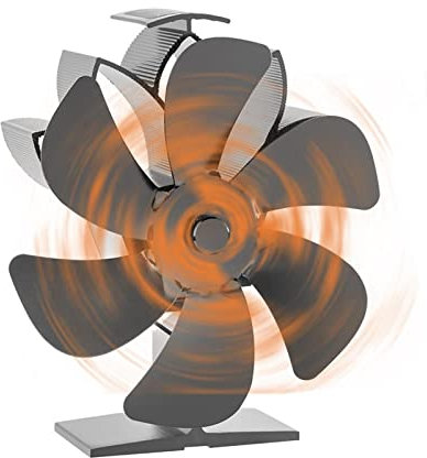 HPTHLY Ventilateur de poêle à 6 pales, Ventilateur de cheminée alimenté par la Chaleur pour poêle à Bois, poêle à gaz, poêle à granulés et Plus Intelligent