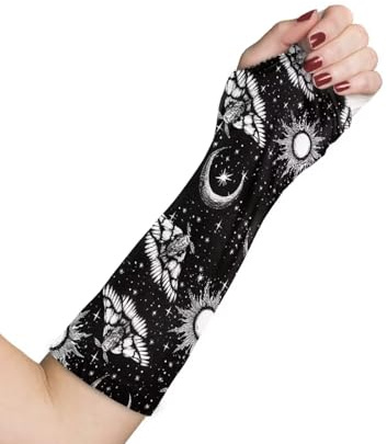 Kathyboom Butterfly Sun and Moon Cast Cover for Swimming Anti Dust Arm Plaster Cover Waterproof Cast Covers for Shower Arm Kids Soft Cast Sleeve Bag Cast Cover