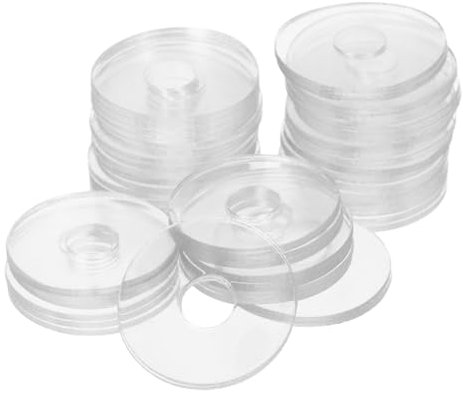 PLAFOPE 50piezas Juntas Transparentes De Vinilo De Arandelas Redondas Planas Reemplazo De Junta De Tornillo Para Manijas De Puertas De Ducha