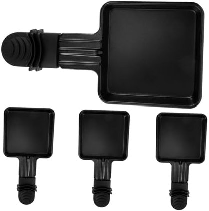 TOPBATHY 4pièces Poêlons Mini Raclette Inox Carrés Set Pans Antiadhésifs Pour Fromage Fondant Et Grillade Accessoires Cuisine Résistants Hautes Températures Usage Facile Et Sécurisé