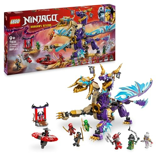 LEGO NINJAGO Lichtbogendrache - Spielzeug mit 8 Minifiguren und einem Spinjitzu-Spinner - Interaktives Ninja Bauspielzeug für Jungen & Mädchen ab 9 Jahren - Geschenkidee für Fans 71836