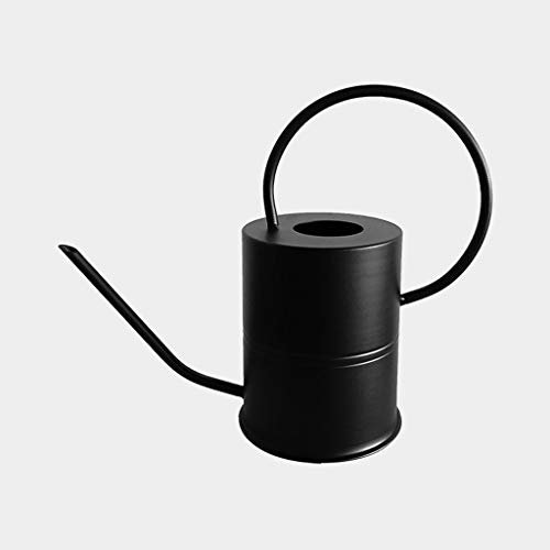 Regadera, regadera de jardín Regadera de hierro negro Regadera de estilo europeo Regadera Regadera de plantas con pico largo Herramientas de jardinería Regadera de 1,35 L for plantas al aire libre