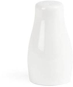Lote de 12 saleros de porcelana blanca de 9 cm, diseño elegante y resistente para restaurantes, hoteles y bistros - Olympia | Equipementpro