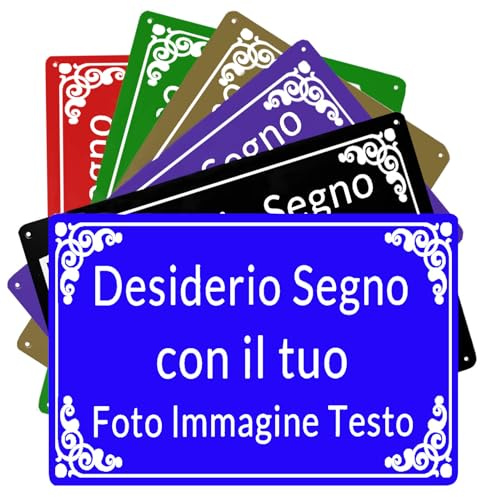 Cartello Personalizzato da Esterno,Cartello Personalizzato con Testo/Nome/Foto/Logo/Carattere per Ufficio, Affari, Posto di Lavoro，Garage, Hotel, Parcheggio, Scuola, Giardino, Indirizzo di Casa