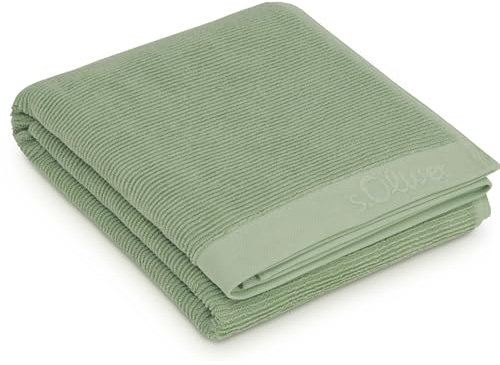 s.Oliver Saunahandtuch 080x200-100% Baumwolle, weich & saugstark, Badetuch hellgrün