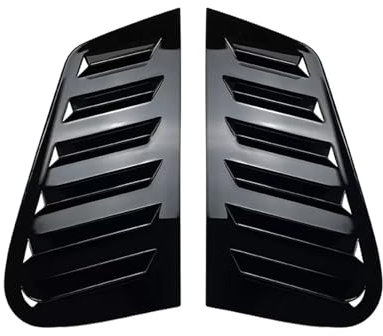 Auto Heckspoiler Für VW Für Golf 4 MK4 1997-2006 Auto Heckklappe Seitenfenster Shutter Cover Trim Aufkleber Vent Scoop ABS Carbon Fiber Black Heckflügel(Gloss Black)