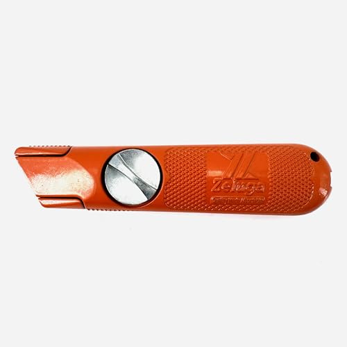 Zeluga 19-536 Heavy Duty Drywall Utility Knife, Fixed Blade Design and Integrated Storage, One-Twist Blade Change