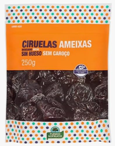 Prugne Secche Denocciolate, 250g, Senza Zuccheri Aggiunti, Alto Contenuto di Fibre, pack 3