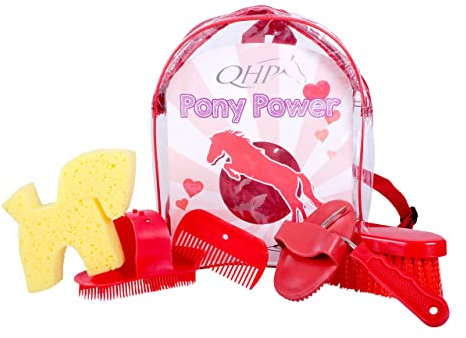 QHP Pony Power Putzrucksack, Farbe QHP:rot