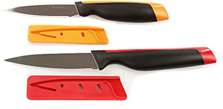 TUPPERWARE Messer Universal-Serie Gemüsemesser orange + Universalmesser rot