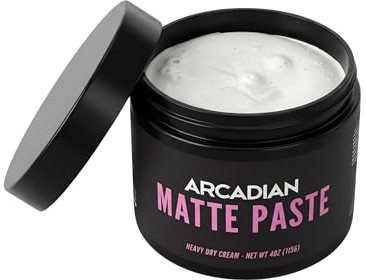 Arcadian Matte Paste 115g | Starker Halt & Mattes Finish | Wasserlöslich & Leicht Auswaschbar | Natürliche Inhaltsstoffe