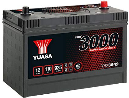 YUASA YBX3642 YBX3000 Autobatterie/Starterbatterie 110Ah 12V 925A DIN/ISO G31 Kompatibel mit LAND ROVER Defender SUV L316 Discovery II L318 Defender Pickup L316 Range Rover II P38A | Kompatibel mit LAND ROVER Defender SUV L316 Discovery II L318 Defender Pickup L316 Range Rover II P38A