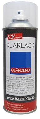 SDV Chemie Klarlack Spray glänzend 1x 400ml schnelltrocknend Acryllack | Sprühlack, Autolack, Felgen KFZ