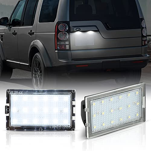 OZ-LAMPE 2pcs Number Plate Lights for Land Rover Discovery 3 4 Freelander 2 Rang-e Rover Sport, LED Rear License Plate Lamps, Error Free