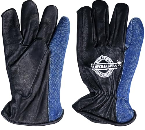 Blue Demon Gamechanger Shorties welding gloves, kagan extreme heat protection, excellent dexterity, premium leather, Medium