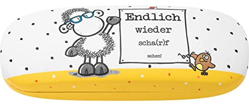 Sheepworld Brillenetui mit Motivdruck | Hartschalen-Etui, aus robustem Kunststoff mit samtigem Innenfutter, 17,5 cm x 6 cm x 3,5 cm | Geschenkartikel
