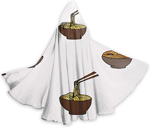 Creativo chino utensilios de cocina palillos Halloween capa con capucha capa 59 pulgadas para Navidad Halloween Cosplay disfraces