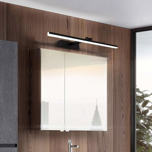 BD-Baode LED Spiegelleuchte Spiegellampen für das Bad LED-Wandleuchte 60cm, 180° drehbar spiegelleuchte led badSpiegelschrank Beleuchtung 6500K Schrankleuchte(schwarz)