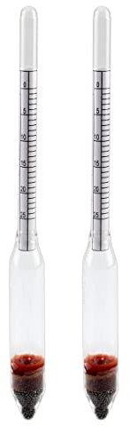 Lantelme 2 Stück Salz Lakeprüfer Set aus Glas | Lakeprober Aräometer zum räuchern einkochen einmachen einwecken | Salzgehalt Salzmesser Lakespindel Hydrometer