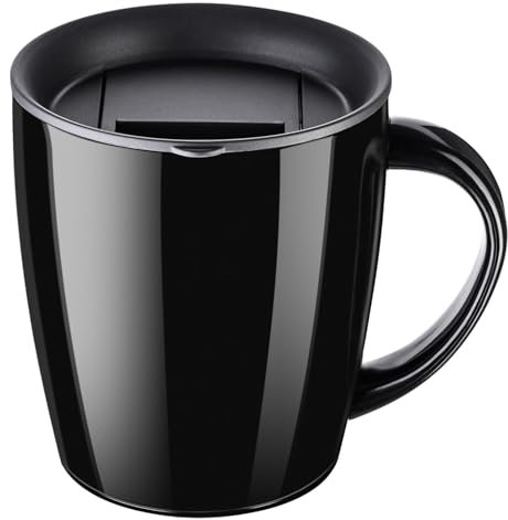 PARACITY Insulated Coffee Mug Stainless Steel Coffee Mug with Lid Handle Double Wall Vacuum Travel Mug Camping Tumbler Cup Men Women 12 oz