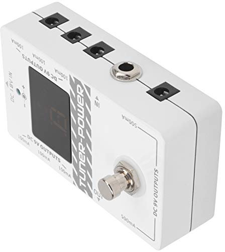 Eujgoov Tuner-Netzteil, Isoliertes Netzteil für Pedale, isoliertes Netzteil, 8-Wege-Tuner-Power-Gitarrenzubehör mit 8 Verbindungskabeln und Einem Benutzerhandbuch (EU-Stecker)