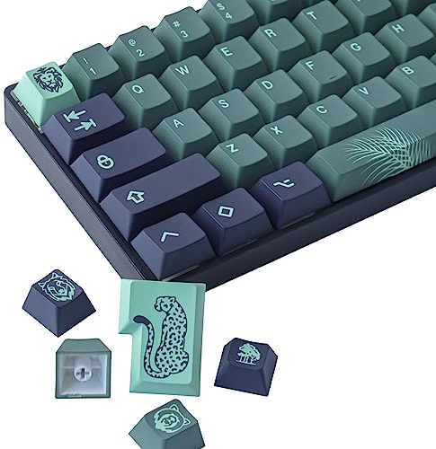 JakeTsai PBT Keycaps, 157-key Dyed Sublimation Cherry Profile Custom Keycap Set for Cherry MX Switches ISO/ANSI Layout Mechanical Keyboards