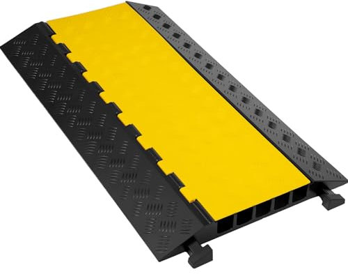 VEVOR 5 Canali Passacavo per Pavimento, Passacavo per Pavimento 35 x20 x2 Cavi, per Grondaie Messa a Terra, Riduttore di Velocità per la Protezione dei Cavi Elettrici