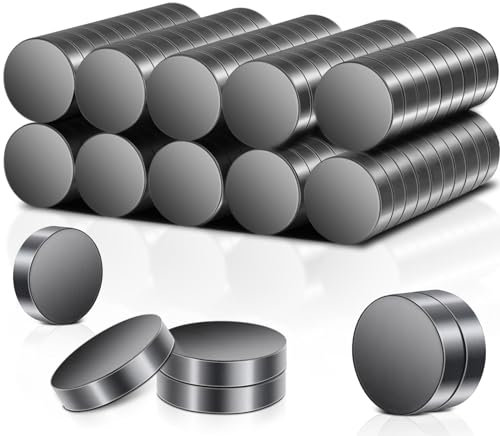 100 Stück Magnete für Magnettafel, 10 x 3mm Schwarz Kleine Ferrit Magnete Stark, Magnet für Whiteboard, Kühlschrank Magnet rund Kühlschrankmagnete Kühlschrank Magneten