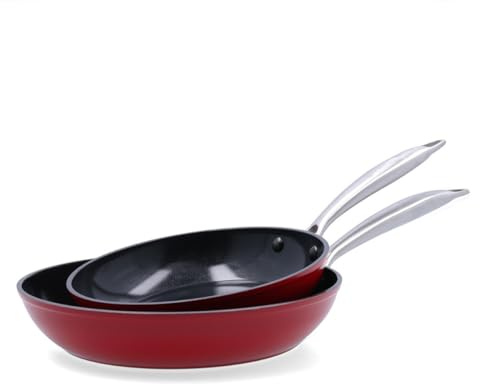 Quid Mirro Set 2 Sartenes Aluminio Forjado 20cm - 24cm Rojo