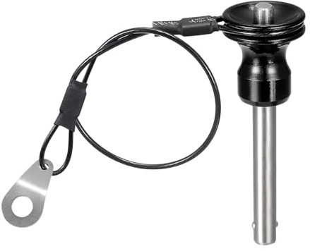 DTGN Pasador de Liberación Rápida de 6mmx30mm (DxL) - para Conectar Rápidamente Componentes - Pasadores de Bloqueo de Bola de Acero Inoxidable 304 con Cable - Plateado
