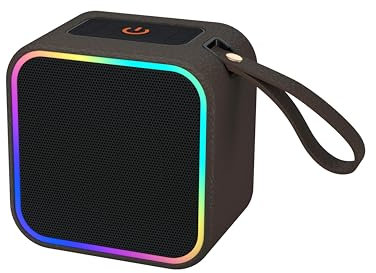 Tragbarer Bluetooth Lautsprecher Mit 10 Stunden Spielzeit, Stereo Sound, Bässen Und Bunten Licht - IPX6 Wasserdicht, USB-C Ladekabel - Für Zuhause Und Garten