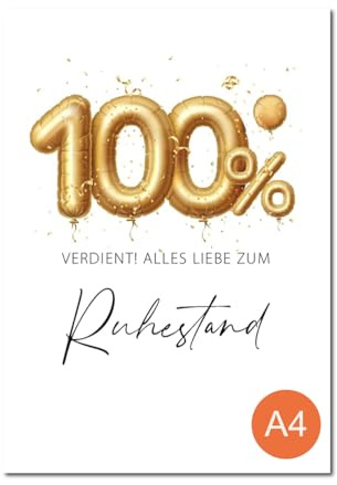 The Life Barn XXL A4 Postkarte Karte Ruhestand Glückwünsche zur Rente, Abschied, Pensionierung für Kollege