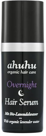 ahuhu Overnight Hair Serum (30ml), Pflegendes Haarserum mit Lavendel-Extrakt, Nachtkaktus-Extrakt & Abyssinian Öl, Haarpflege für Glanz & Feuchtigkeit über Nacht, Vegan