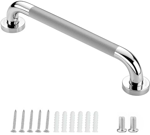 Bathroom Grab Bar Rail, 304 Stainless Steel Anti-Slip Safety Handrail for Elderly & Disabled – Sturdy Grab Rails for Bathroom, Shower, Toilet, Bedroom, Kitchen, Steps(40CM 1PCS)
